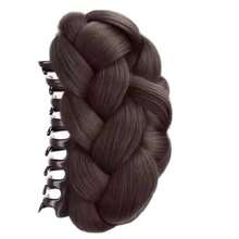 Women's Twisted Bun Hair Claw Clip Wig, Flat Head Claw Clip Braided Bun Hair Extension, High Crown Bun Hair Claw Clip, Natural Voluminous Hair Piece HA2798 - Multicolor - View 4