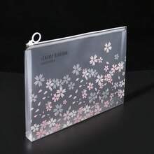 Cherry Blossom Pattern Premium PP Plastic Waterproof Sealed Document Bag, 3D A4 Storage File Bag, Suitable For Student Tutoring Textbooks And Exam Papers Storage, Campus Homework And Materials Organization, Office Documents And Receipts Sorting, Travel Document Storage, Extra-Curricular Exercise Classification, Home Certificate And Document Storage, Children's Learning Stationery Storage, Tutoring Class Hand-Carried Materials, Student Books And Stationery Classification Storage - Multicolor - View 10