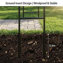 DDCAQIOUA Adjustable 2-In-1 Metal Garden Arch, Climbing Plant Pergola, Durable Steel Structure, Windproof With Ground Stakes, Easy Assembly For Roses, Vines, And Clematis - Iron Flower Climbing Trellis - View 9