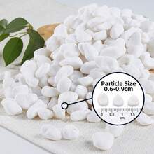 200/400/800g Natürliche weiße Mini-Kieselsteine, 0,6-0,9cm, Mehrzweck-Gartenschotter, geeignet für Kakteen, Bonsai, Terrarien und Feengärten, ideal für DIY-Bastelarbeiten, Glasvasen-Füllmaterial und Heimdekoration - kleine Steine - Übersicht 4