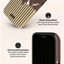 VESPOP Contrast Striped Phone Case Vintage Ins Style Full Coverage Anti-Drop Protective Cover - Compatible With Iphone 18/17/16/15/14/13/12/11 Pro Max/Pro Plus/12 Mini/13 Mini, Compatible With Galaxy S26 S25 S24 S23 S22 S21 Plus Ultra, Compatible With Pixel 8 9 10 PRO - Mixed Color 3 - View 4