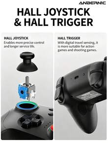 Anbernic RG‑P01 Wireless Game Controller, 6-Axis Gyroscope, Dual Vibration Motors, RGB Back Buttons, Programmable, Compatible With Switch/Steam/PC - View 3