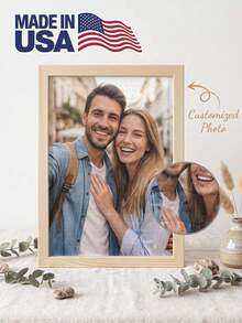 1pc Personalized Custom DIY Puzzle Photo Portrait With Frame, Handmade Puzzle Customization For Boyfriend And Girlfriend,Holiday And Anniversary Photos, Graduation Class Photos, Family Gathering Photos, Upload Your Family Wall Art Photos - Multicolor - View 6