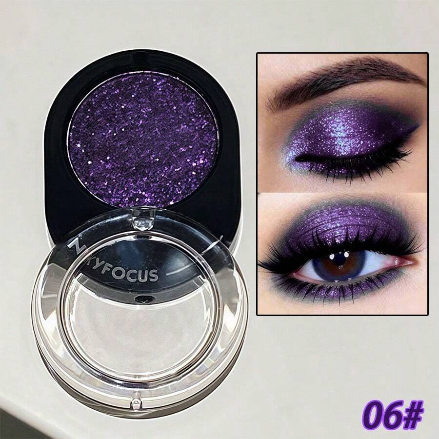 Topper de Sombra Cintilante Individual, Glitter Fino Suave em Tom Neutro Rosa-Dourado, Fórmula Construível e Misturável, À Prova d'Água e de Suor, Cria um Olhar Natural e Brilhante para Maquiagem de Encontro Diário