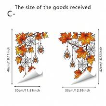 1/2pcs Retro Gothic Halloween Plant Vines Window Stickers, Double-Sided PVC Electrostatic Adsorption Glass Stickers, Suitable For Kitchen And Balcony Window Decoration. - Multicolor - View 9
