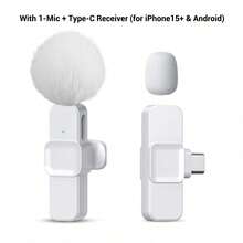 HITOZON Wireless Lavalier Microphone - Smart Noise Reduction, Plug & Play, Compatible With IPhone And Android Smartphones - For Video Recording, Teaching, Interviewing, Podcasting - White - View 8