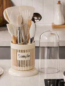 21/Pcs Cutlery Storage Box, Dust-Proof Storage Container, 3D Storage Rack, Multi-Functional Storage Box With Drainage Holes, Kitchen Accessories, Desktop Decor, Holiday Gift, Suitable For Knives/Forks/Spoons/Chopsticks/Peelers/Bottle Openers/Cleaning Brushes - View 4