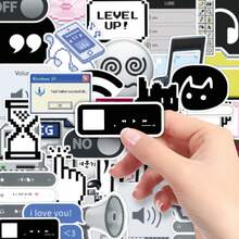 50pcs Vintage Computer Icon Symbols Stickers, Creative Decor For Mirror, Storage Box, Tablet School Supplies - Multicolor - View 20