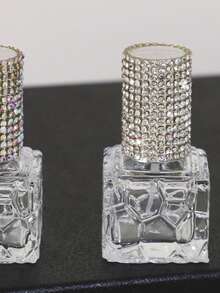 1pc 10ml Exquisite Refillable Aluminum Spray Tip Glass Bottle Diamond Pattern Small Perfume Atomizer Bottle For Travel Cologne Perfume Pump Box Bottle Portable, Room, Bedroom, Daily Applicable Bottle,Jar,Perfume, Glass Containers, Perfume Sprayers - View 3
