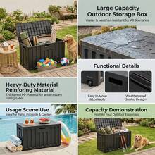 Outdoor Storage Box, Cabinet, And Shelf - 1pc-extra Large Capacity - View 4