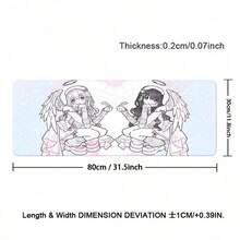 Beauty Anime Girl Large XXL Leather Mouse Pad Leather Waterproof Anti-Slip Dining Table Mat Office Desk Mat Computer Keyboard Leather Mousepad - View 15
