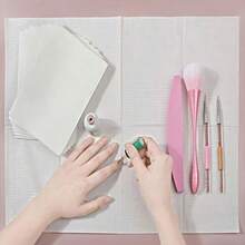 50/125PCS Nail Table Mat, Three-Layer Waterproof Foldable Cleaning Pad, Table Cloth, Nail Paper Towels, Multi-Functional Beauty, Tattoo, Dental Cleaning Cloth, Waterproof Table Cloth, Nail Tools - Multicolor - View 3