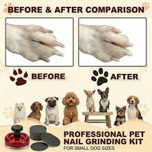 4pcs, Pet Nail Grinder + 3pcs Replaceable Sandpaper, Upgraded Silent Design, Comfortable Claw Care Tool, Dedicated For Cat And Dog Grooming, Easy Nail Trimming Without Skin Damage, Practical And Portable Pet Care Essential - View 8