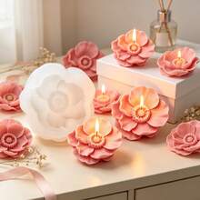 3D Flower Silicone Mold - Suitable For DIY Handmade Aromatherapy Candles, Resin Crafts, Handmade Soap, Plaster, Clay. Perfect For Home Decor And Holiday Handmade Gifts. - Flower - View 2
