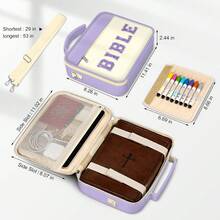 Bible & Book Storage Bags - Purple Letter - View 3