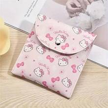 SANRIO Hello Kitty Portable Storage Bag, Sanitary Storage Pouch, Travel Multi-Functional Organizer, Makeup Bag, Essential For Travel And Outings - Multicolor - View 9