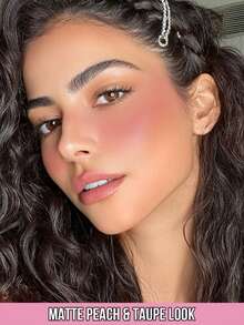 MISSLYN 2Pcs MY TROPICAL FUN Bronzing & Contouring Powder & MAKE ME SWEETIE POWDER BLUSH Set, Silky Blendable, Natural Warm Glow, Face Palette Cheek/Contour, Daily/Beach/Summer, Y2K/Sun-Kissed/Soft Glam, Blush & Bronzer Set - #07+#09 - View 2