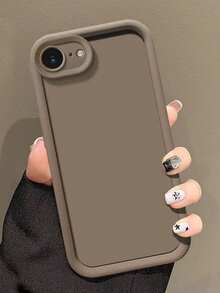 Grooved Brown Material Minimalist Fashion Creative Anti-Drop Phone Case Compatible With Ip 17/Ip 17pro/Ip 17promax/ IP16/11/16pro/16plus/16promax/16e/15Promax/13/14/12/XS/XR/7G/8P, Compatible With Samsung Galaxy S26/S26PLUS/S26 UltraS25/S25PLUS/S25 Ultra/A16/A36/A26/A56/A50/A12/A32/A52/A72/A51/A21S/A13/A14/S24/S24PLUS/S24Ultra/S20/S23/S22/A53/S20FE/S21/, Anti-Drop Phone Protective Case - Brown - View 2