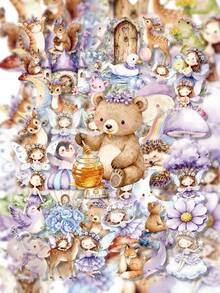 50Pcs PET Fairy Fantasy Stickers, Patterns Of Fairies With Flowers, Mushrooms, Castles And Rainbows, Suitable For Journals, Water Bottles, Notebooks, Storage Boxes, Skateboards, Helmets, Luggage, Laptops, Guitars, Tablets - Multicolor - View 1