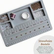 Mini Pearl Board With Gray Flocking, 4 Straight Channels And 5 Recessed Compartments, 19.68 * 28.57 Cm, Display Board For Bracelets, Necklaces And Other Jewelry - 2pcs - View 5