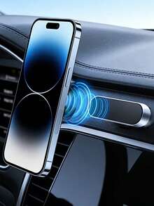 Magnetic Car Phone Holder, Minimalist Premium Universal Magnetic Dashboard Mount, Compatible With Apple Phones, Suitable For Car, Home, Kitchen, Bedroom And Office/Living Room - Rectangular Stand - View 11