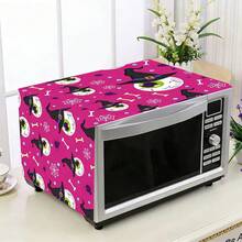 1pc Halloween Microwave Dust Cover, Home Oven Rack Dust Cover, Washable Dust Cover, Home Food Machine Dust Cover, Highly Attractive Kitchen Storage Cabinet Dust & Stain Cover - Solid Color - View 14