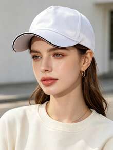 1PC Neutral Solid Color Baseball Cap,Casual, Versatile, Breathable,Suitable For Daily Wear, Vacation/Holiday Gift - Solid Color Baseball Cap - View 3