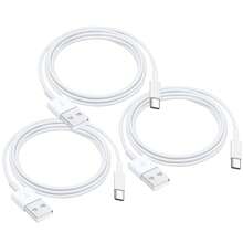 1/3/5pcs USB-A To USB-C 3.3FT/100cm Fast Charging Data Cable, Compatible With IPhone 18/17/16/15 Pro Max Plus Portable Charging Cable - White - View 10