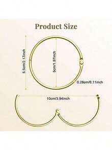 10/30/50 Pcs Shower Curtain Rings, Rustproof Bathroom Shower Curtain Hooks, Round Decorative Shower Curtain Rings And Hooks, Curtain Metal Shower Rings, Loose Leaf Ring Inner Diameter 2 Inches (Approx. 5 Cm), (Gold, Silver, Black) - Multicolor - View 2