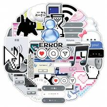 50pcs Vintage Computer Icon Symbols Stickers, Creative Decor For Mirror, Storage Box, Tablet School Supplies - Multicolor - View 19