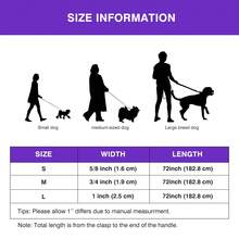 Lynxking 1PC Dog Leash,Durable Webbing Lead With Comfortable Handle And D-Ring For Small Medium And Large Dogs - Purple - View 2