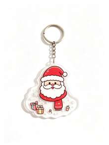 1pc Christmas Acrylic Keychain, Cute Gingerbread Tree, Santa Claus, Reindeer Cartoon Design, Christmas Stocking Filler Gift, Christmas Decoration Pendant, Christmas Promotion, Holiday Party Small Gift, Suitable For Bags And Car Keys - Multiple Styles - View 11