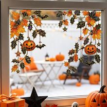 1/2pcs Retro Gothic Halloween Plant Vines Window Stickers, Double-Sided PVC Electrostatic Adsorption Glass Stickers, Suitable For Kitchen And Balcony Window Decoration. - Multicolor - View 3