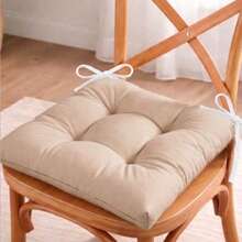 1/4/6pcs Soft Chair Cushion Set, Plush Filled Seat Pads, Increase Comfort - Apricot - View 2