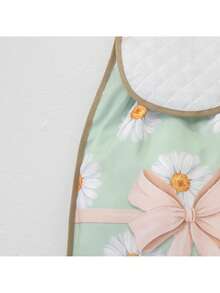 Puxa Saco Porta Sacolas Para Cozinha - Estampa Digital Margaridas - Verde - Visão 2
