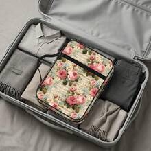 Vintage Rose Sheet Music Pink Floral Cream Bible Cover Case For Women Men| Musical Large Bible Carrying Bag With Handle, Book Protector Case For Christian Church Accessories - Pink Rose Music Note - View 7