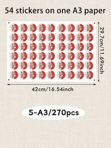 LICVIC 54-540張客製化聖誕老人聖誕貼紙，可加姓名，個性化節日標籤貼紙，北極風情節慶風格，客製化聖誕禮物包裝標籤，可客製圓形禮物貼紙，聖誕派對裝飾，節日禮物點綴，姓名貼紙 - 風格G - 查看 9