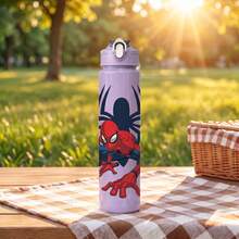 1pc Cute Cartoon Water Bottle, Leak-Proof Plastic Sports Water Bottle, Adorable Personalized Gift, Suitable For Outdoor Hiking, Back To School Season Thoughtful Gift For Friends, Holiday Gift Choice, Also Applicable For School Or Office Use, Excellent Gift Option. - Multicolor - View 9