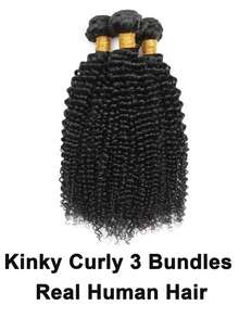 Kinky Curly 處女髮束 人髮 快接髮 深捲濕波浪髮束 女款 1/3 束 自然黑 32 英吋 - SNatural - 查看 18