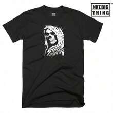 Unisex Pure Cotton T-Shirt, Large Size, Suitable For Slightly Overweight People, With Grim Reaper, Death, Halloween Ghost, Dol Print - Black - View 1