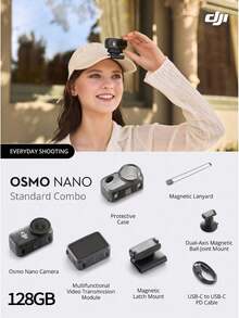 dji Osmo Nano 4K Thumb Camera Standard Set | Perfect For Cycling, Vlogs, Family, And Pets, Free-Angle Stabilized Wearable Camera (Brand New, Activated Only) - View 12