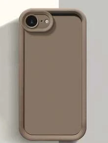 Grooved Brown Material Minimalist Fashion Creative Anti-Drop Phone Case Compatible With Ip 17/Ip 17pro/Ip 17promax/ IP16/11/16pro/16plus/16promax/16e/15Promax/13/14/12/XS/XR/7G/8P, Compatible With Samsung Galaxy S26/S26PLUS/S26 UltraS25/S25PLUS/S25 Ultra/A16/A36/A26/A56/A50/A12/A32/A52/A72/A51/A21S/A13/A14/S24/S24PLUS/S24Ultra/S20/S23/S22/A53/S20FE/S21/, Anti-Drop Phone Protective Case - Brown - View 3