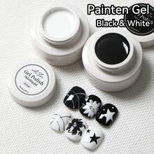 AiFer Set Starter Kutek Gel Hitam & Putih Soak-Off Tanpa Lap 8ml/Pc, Dapat Digunakan Sepanjang Musim, Tersedia 2 Warna - Hitam dan Putih - View 13