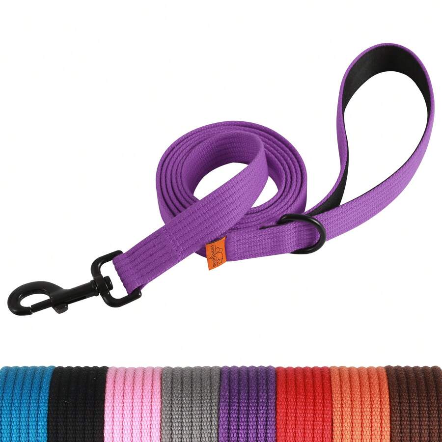 Lynxking 1PC Dog Leash,Durable Webbing Lead With Comfortable Handle And D-Ring For Small Medium And Large Dogs - Purple - View 1