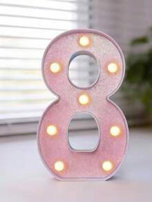 22/21/16cm Decorative LED Glowing Numbers And Letters, Plastic Neon Number Light Sign, Battery Powered Number Light, DIY Letters And Numbers, Suitable For Birthday, Christmas, Bar And Wedding Decoration - LED Letter and Number Lights - View 36