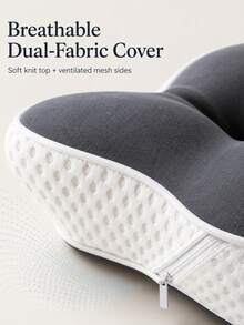 1pc Slow Rebound High Density Memory Foam Neck Support Pillow, Minimalist Contrast Color Butterfly Shaped 3D Contoured Design, 3D Zoned Support Breathable Pressure Relief, Suitable For Back And Side Sleeping, Home Bedroom Hotel Guest Room All Season Use, Comfortable Sleep Pillow Gift - B - View 2