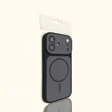 奢華鮮豔色彩磁吸手機殼，相容 iPhone 18 Pro Max 18 Pro，支援磁吸無線充電，附螢幕保護貼，相容 iPhone 16 Pro Max 17 Pro Max 16 Plus 17 12 11 15 14 13 - 黑色 - 查看 6