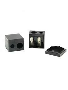 140/60/20/3/2/1 Dual-Use Large And Small Double Hole Makeup Pencil Sharpener, Square Eyebrow Pencil Dedicated Makeup Pencil Sharpener, Minimalist Pencil Sharpener, Pencil Sharpener - Multicolor - View 4
