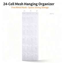 Over-The-Door Hanging Storage Bag With Metal Hooks, 28 Deep Mesh Pockets Closet Door Organizer, Multi-Functional Hanging Shoe Rack, Suitable For Shoes, Socks, Bras, Underwear And Small Household Items - Multicolor - View 5