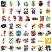 SUPER MARIO BROS. 1set Classic Game Character Themed Stickers, Rich Pattern Assortment, Waterproof & Durable, For Decorating Laptops, Luggage, Water Bottles (Stochastic Style) - Multicolor - View 4